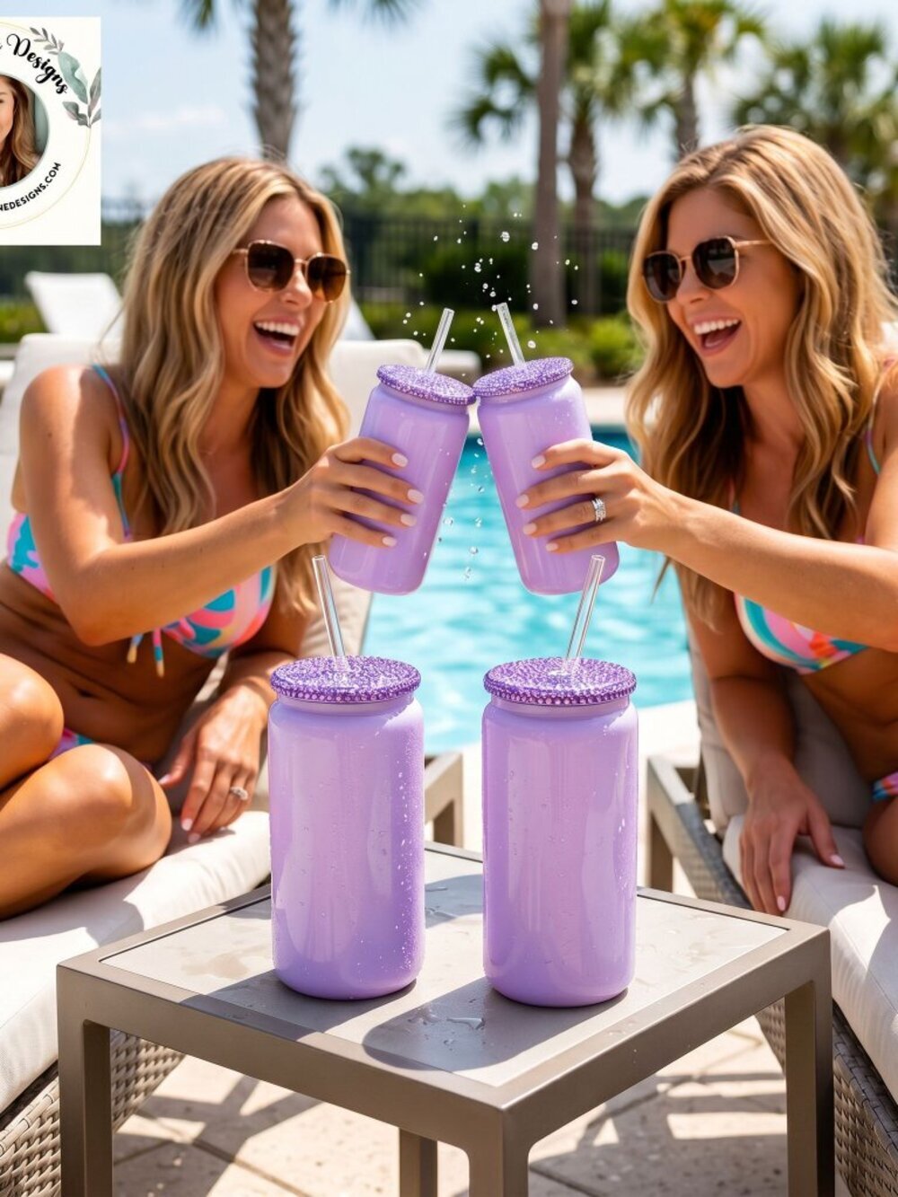 💜✨ Purple Rhinestone Lid Tumbler w/ Straw – Glam Home Accent Cup | 16oz ✨💜